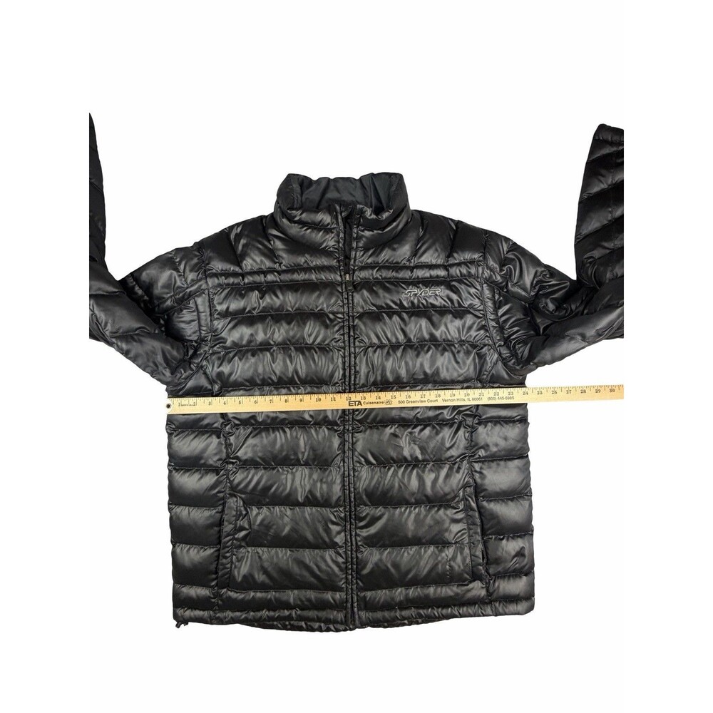 Spyder Jacket Mens XL Black Puffer Full Zip Lightweight Insulated Down Outdoor - Picture 7 of 11
